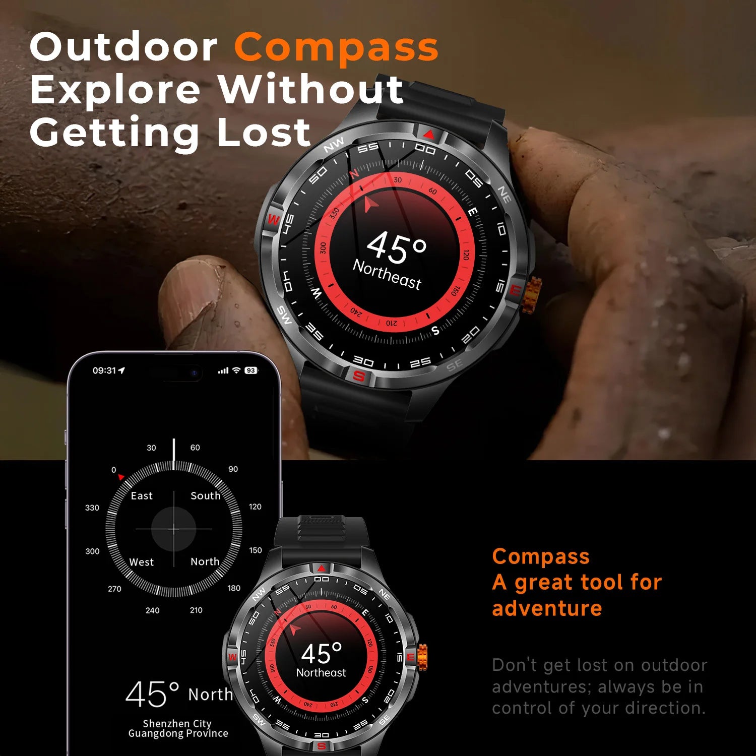 NEW 1000mAh Battery Smart Watch Wireless Call Answer